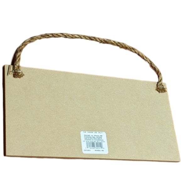 Wincraft Autumn Leaves Watercolor Style Wooden Welcome Sign with Rope Ha… - Picture 2 of 6